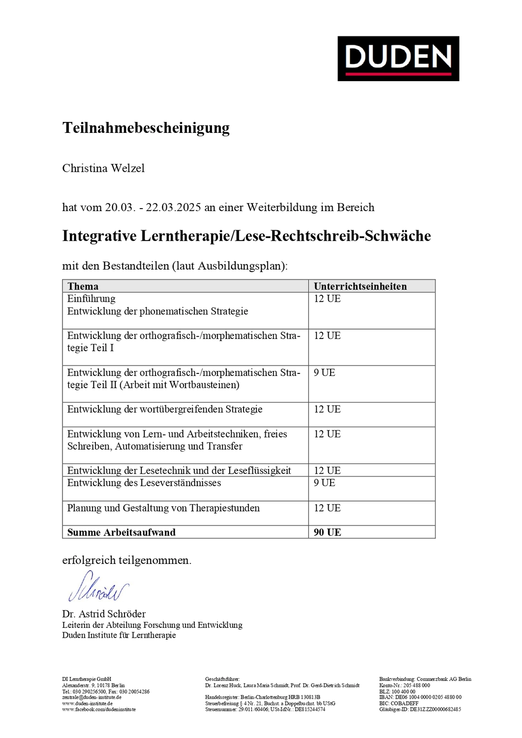 Spatzenlernen - Lerntherapie Prävention. Lernförderung - Zertifikate