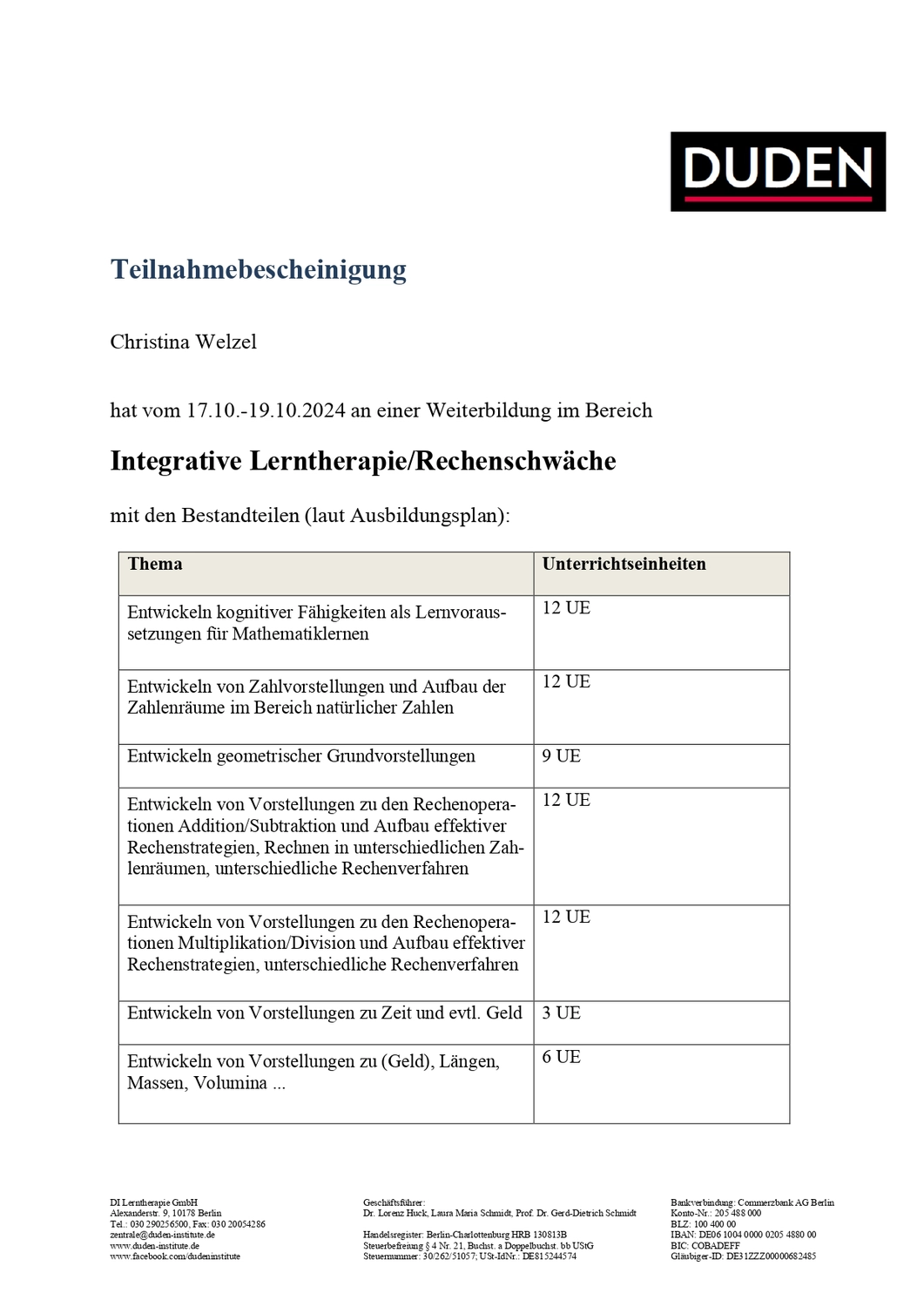 Spatzenlernen - Lerntherapie Prävention. Lernförderung - Zertifikate
