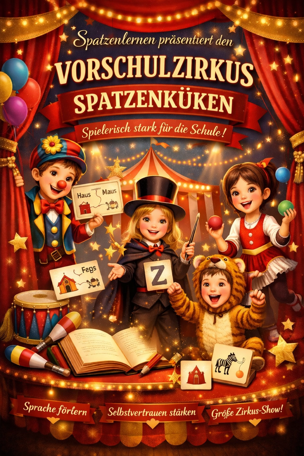 Spatzenlernen - Lerntherapie Prävention. Lernförderung - Vorschul-Zirkus Spatzenküken
